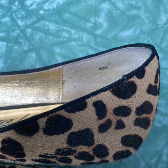 Beverly Feldman Leopard Calfhair flats size 8 worn once - Picture 6 of 6